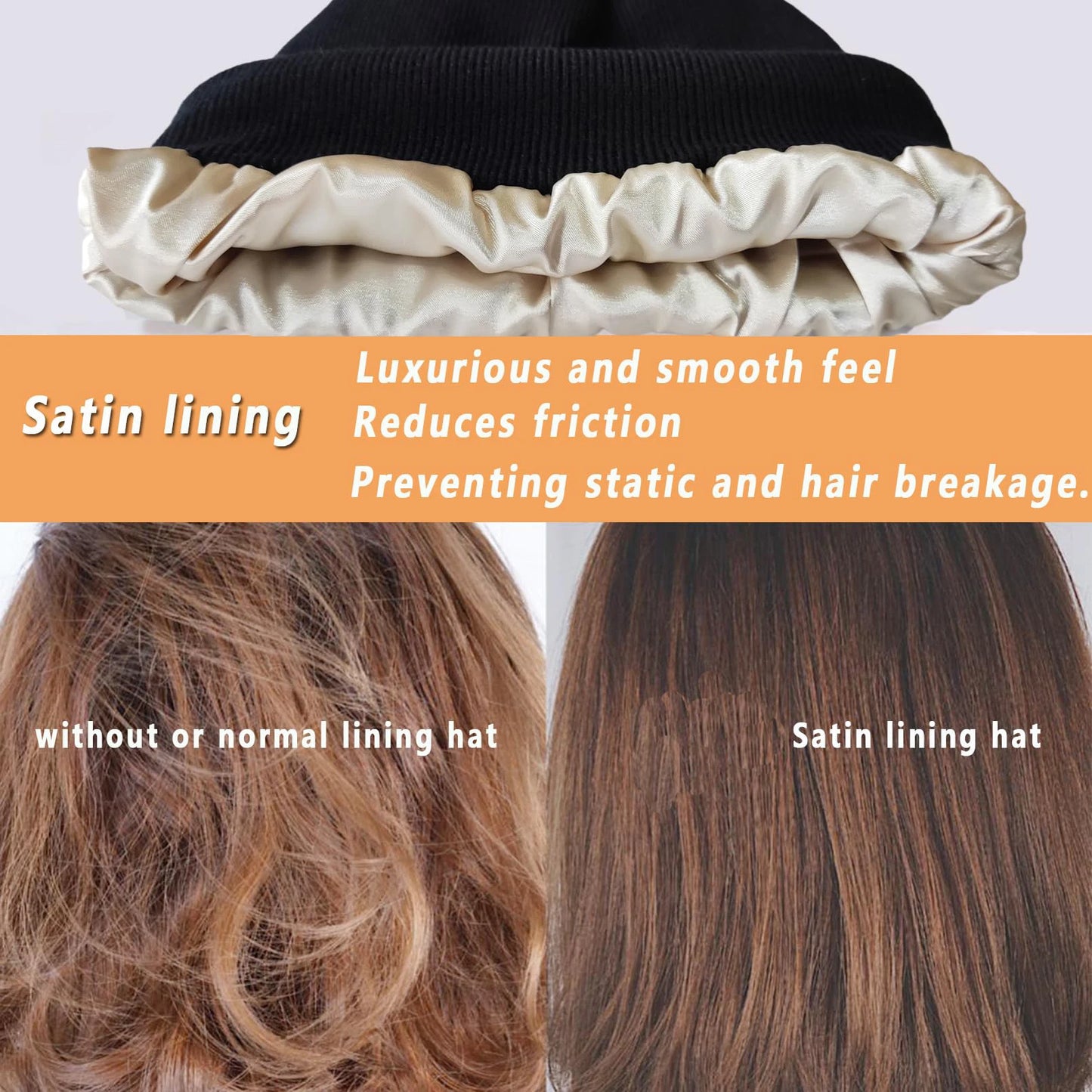 Satin Lined Anti Static Women Winter Hat