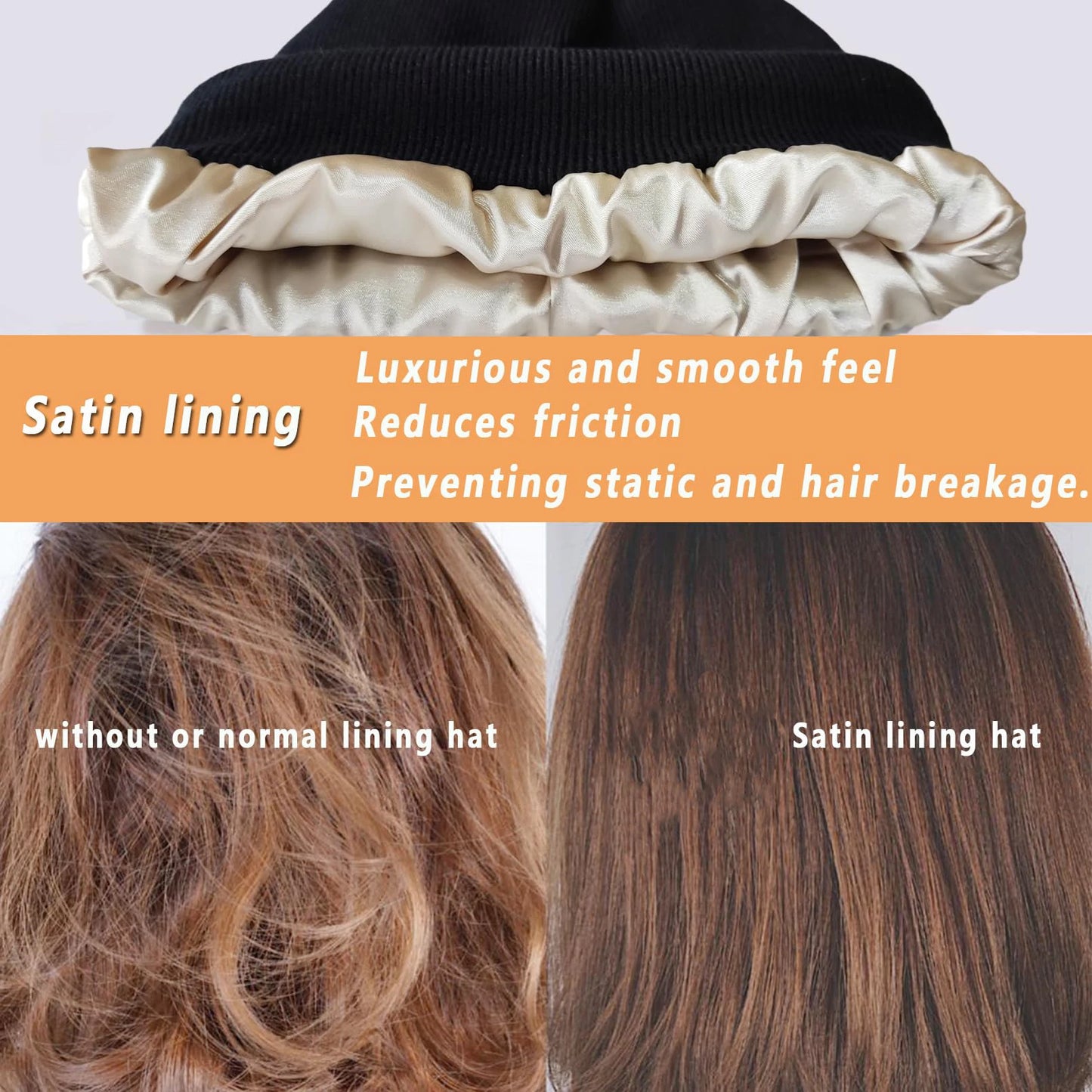 Satin Lined Anti Static Women Winter Hat